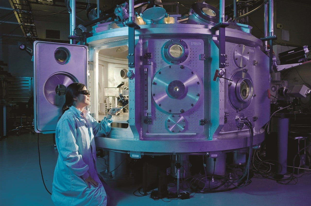 Scientist working with advanced equipment